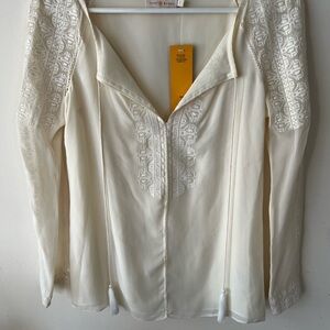 Tory Burch Embroidered sheer Women's Top